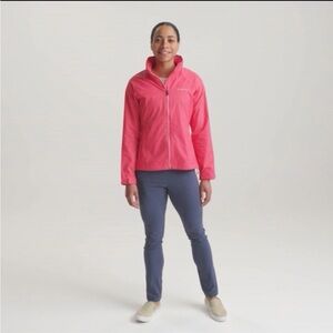Columbia Women's Switchback Rain Jacket; Large; Pink Rain Jacket; Packable Coat